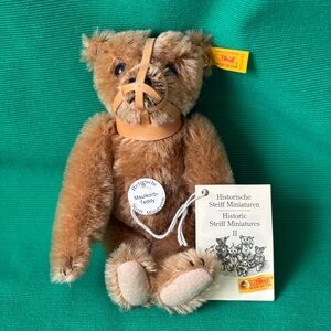 Steiff Teddy Bear brown mohair Historic Miniature  w Muzzle 029196 Tags New HTF